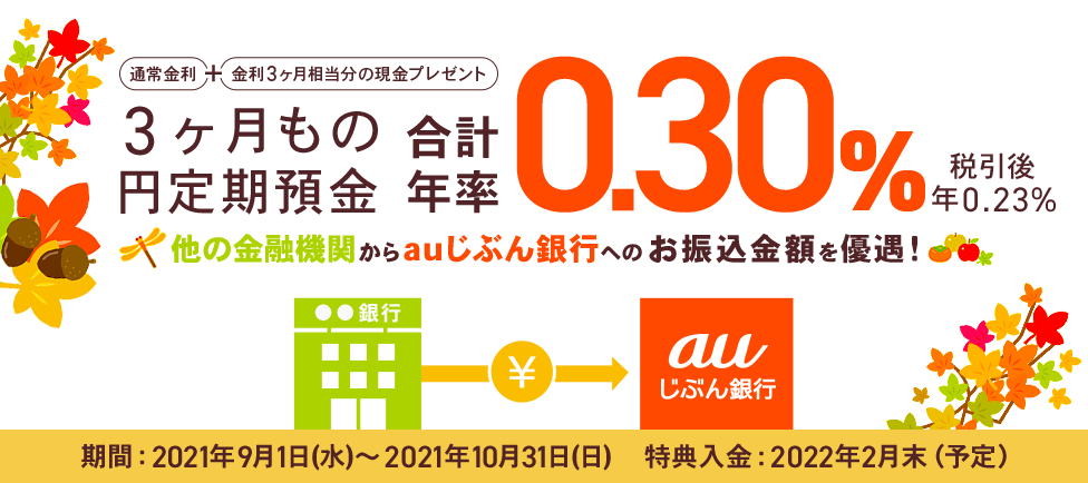 振込みで優遇!円定期預金キャンペーン