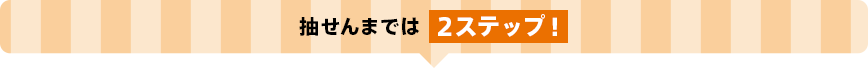 抽せんまでは2ステップ!