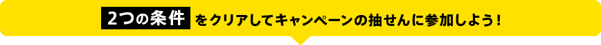 2つの条件をクリアしてキャンペーンの抽せんに参加しよう！