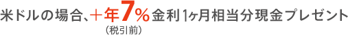 米ドルの場合