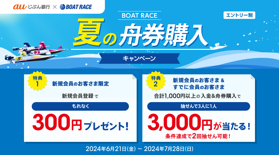 夏の舟券購入キャンペーン