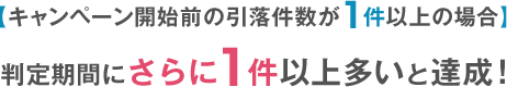【キャンペーン開始前の引落件数が1件以上の場合】