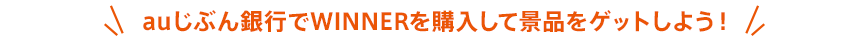 auじぶん銀行でWINNERを購入して景品をゲットしよう!
