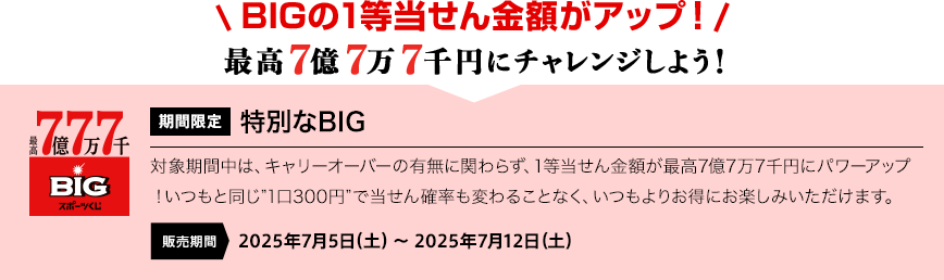 最高7億7万7千円にチャレンジしよう!