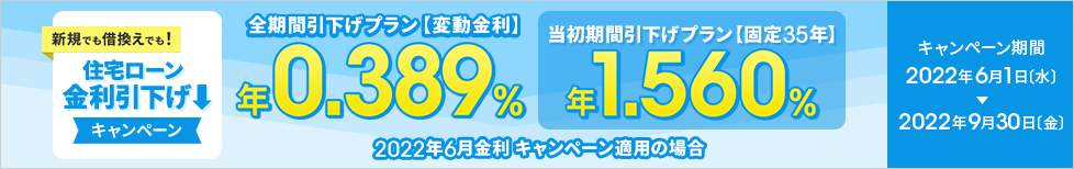 住宅ローン金利引下げキャンペーン