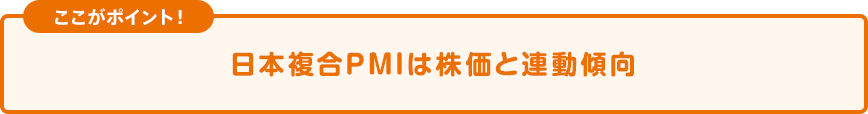 ポイント! 日本複合PMIは株価と連動傾向