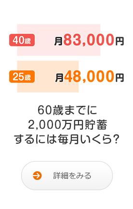 60歳までに2,000万円貯蓄するには毎月いくら?