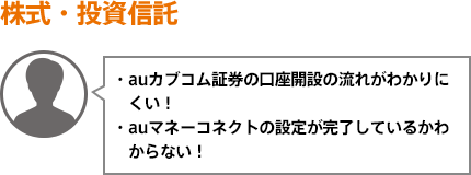 三菱UFJ eスマート証券の口座開設の流れがわかりにくい!auマネーコネクトの設定が完了しているかわからない!