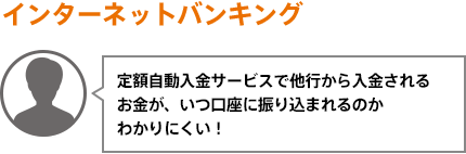 定額自動入金サービスで他行から入金されるお金が、いつ口座に振り込まれるのかわかりにくい!