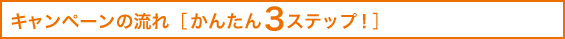 キャンペーンの流れ［かんたん3ステップ！］