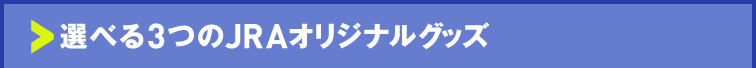 選べる3つのJRAオリジナルグッズ