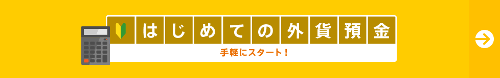 はじめての外貨預金 手軽にスタート!
