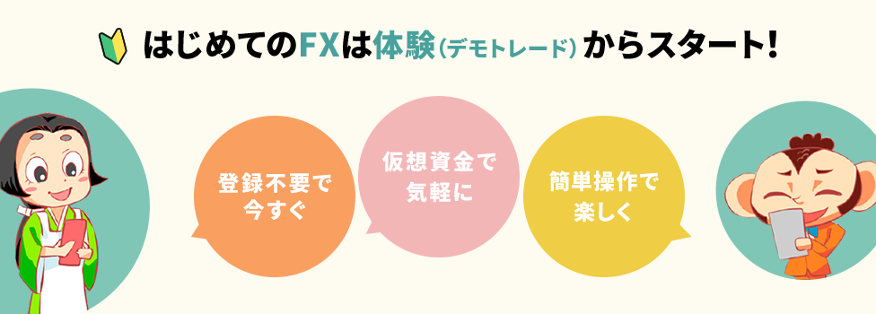 はじめてのFXは体験(デモトレード)からスタート!