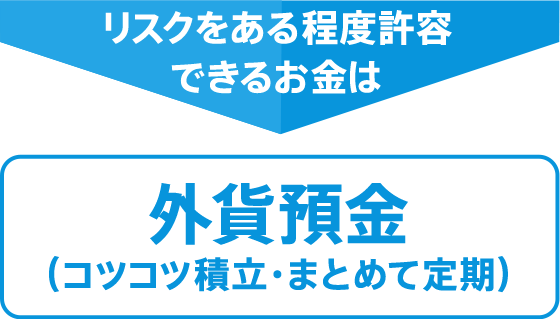リスクをある程度許容できるお金は外貨預金(コツコツ積立・まとめて定期)