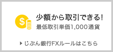 【じぶん銀行FXルール】少額から取引できる! 最低取引単価1,000通貨